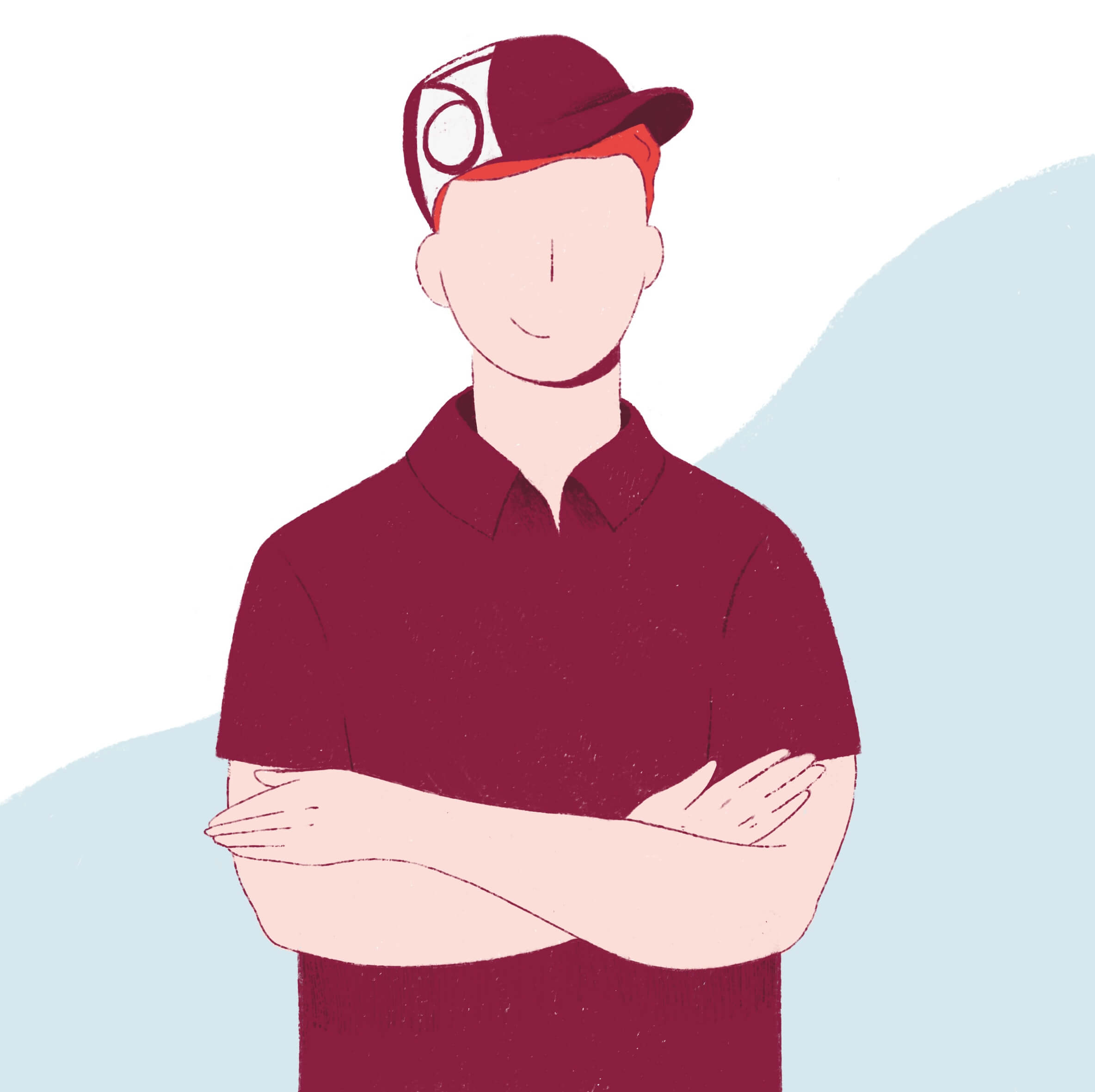 Illustrazione maschile team Delta Informatica.